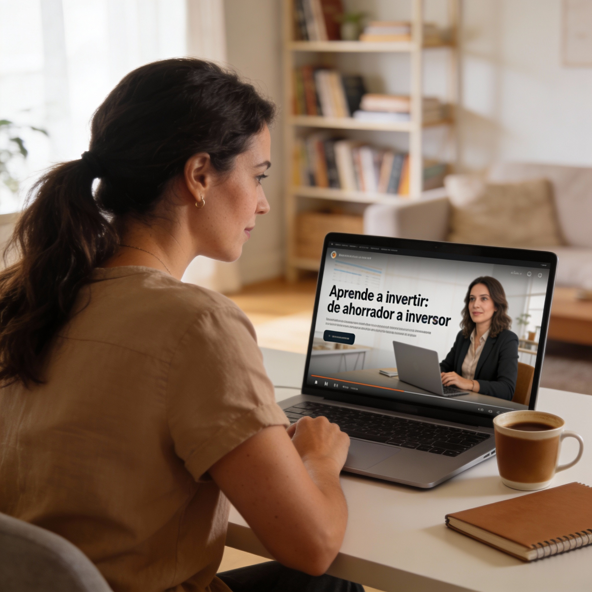 Aprende a invertir: de ahorrador a inversor 1 freepik mujer de 3035 aos en escritorio domstico mirando p 13027